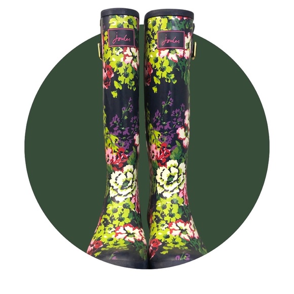 Shoes - JOULES floral tall rain boot
